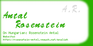 antal rosenstein business card